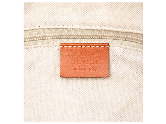 Borsa Satchel Gucci GG Canvas Sukey Arancione - vista 5