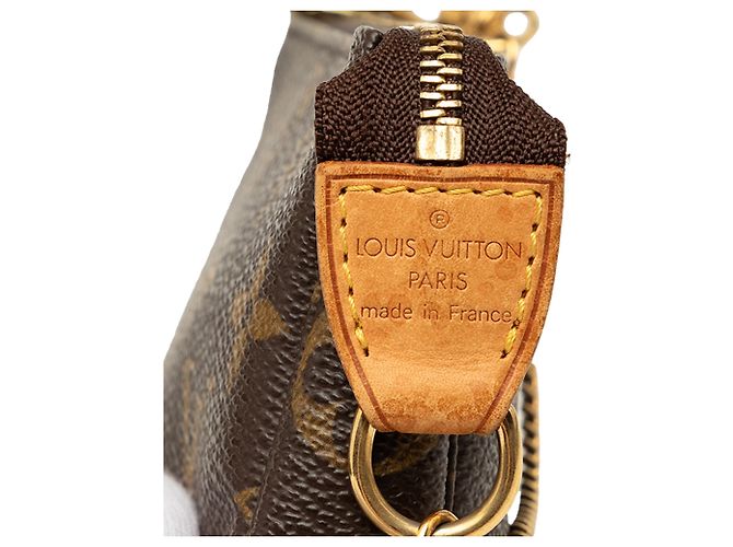 Bolso de mano Louis Vuitton Monogram Mini Pochette Accessoires Marrón Castaño - vista 4