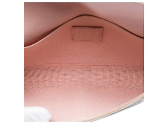 Borsa a tracolla Louis Vuitton Damier Azur Pochette Felicie bianca Bianco - vista 4