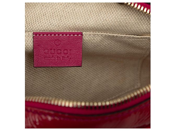 Borsa a tracolla Gucci Soho Disco in vernice rosa - vista 5