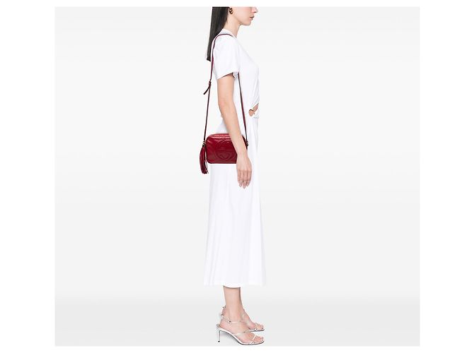 Borsa a tracolla Gucci Soho Disco in vernice rosa - vista 7