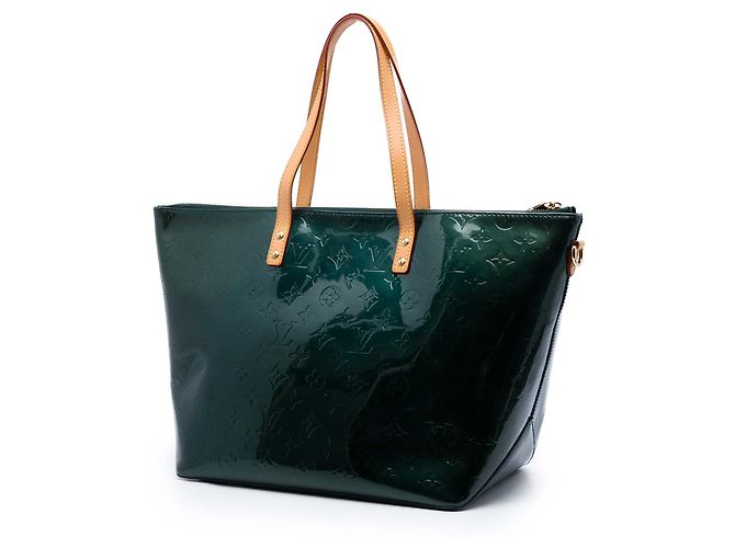 Borsa Louis Vuitton Monogram Vernis Bellevue GM Verde - vista 2