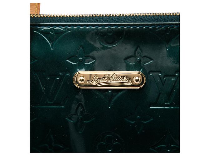 Borsa Louis Vuitton Monogram Vernis Bellevue GM Verde - vista 5