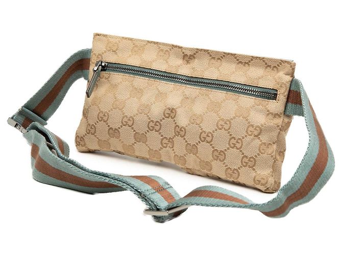 Borsa cintura Gucci GG Canvas Web con doppia tasca Beige - vista 2