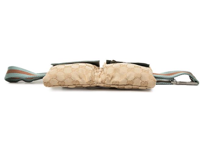 Borsa cintura Gucci GG Canvas Web con doppia tasca Beige - vista 3