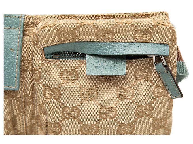 Borsa cintura Gucci GG Canvas Web con doppia tasca Beige - vista 4