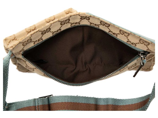 Borsa cintura Gucci GG Canvas Web con doppia tasca Beige - vista 5