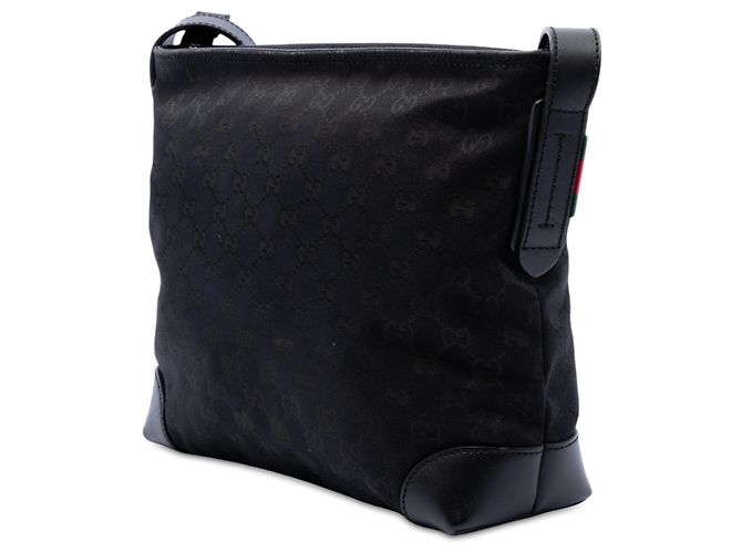 Borsa a tracolla Gucci GG Canvas Web nera Nero - vista 2