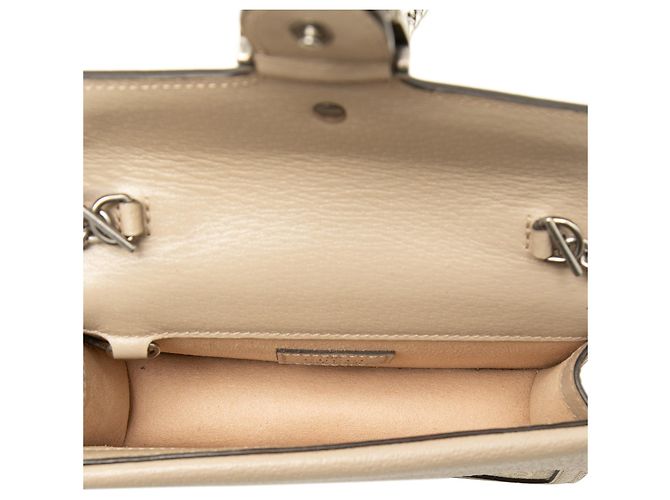 Borsa a Tracolla Gucci Mini GG Supreme Dionysus Beige - vista 4