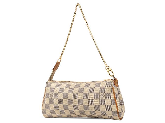 Borsa Louis Vuitton Damier Azur Eva Satchel Bianca Bianco - vista 2