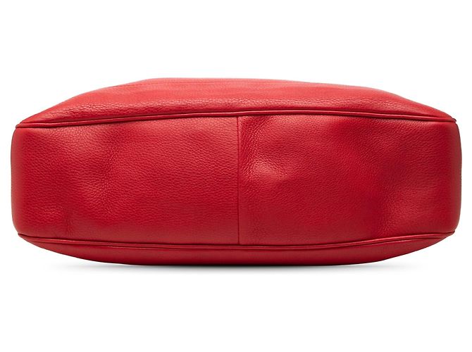 Borsa Satchel Diana Gucci in pelle di vitello rossa con bambù Rosso - vista 3