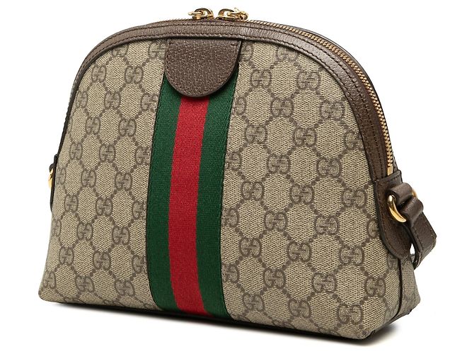 Borsa a tracolla Gucci Small GG Supreme Web Ophidia Dome Beige - vista 2