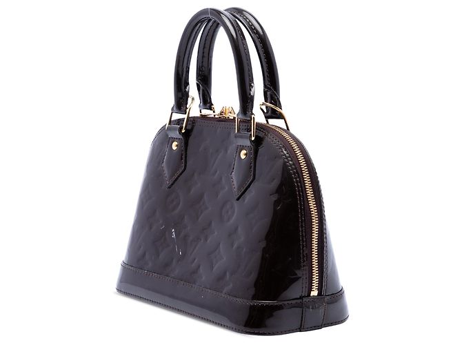 Borsa Satchel Louis Vuitton Monogram Vernis Alma BB Viola Porpora - vista 2