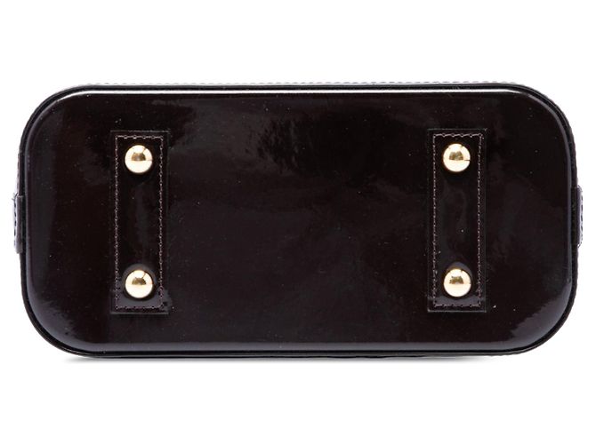 Borsa Satchel Louis Vuitton Monogram Vernis Alma BB Viola Porpora - vista 3