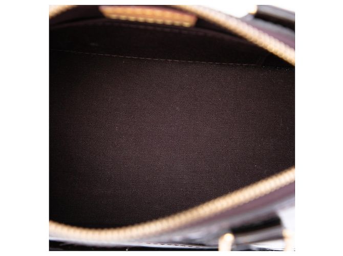 Borsa Satchel Louis Vuitton Monogram Vernis Alma BB Viola Porpora - vista 4