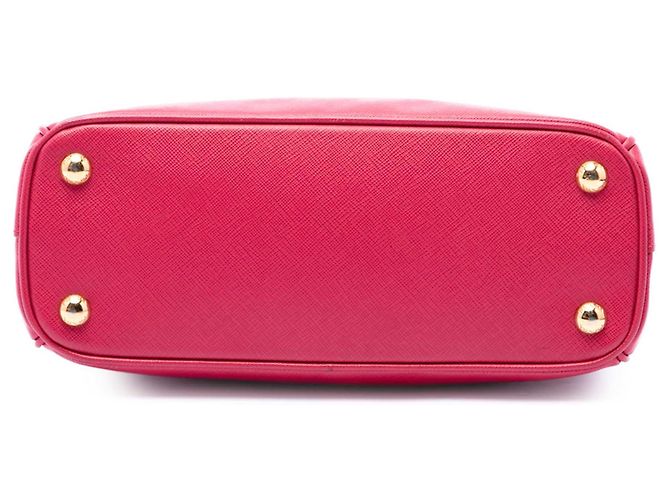 Borsa Prada Mini Saffiano Lux Galleria Double Zip Rosa - vista 3