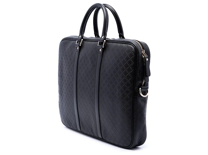 Borsa business Gucci Diamante in vitello nero - vista 2