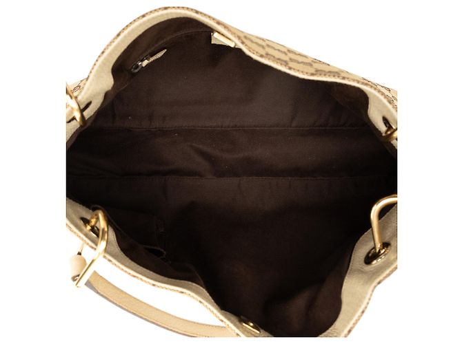 Bolsa de Ombro Gucci GG Canvas Eclipse Bege - vista 4