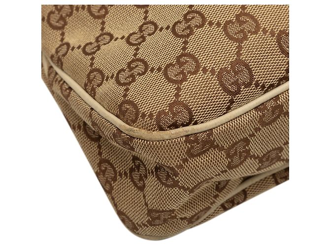 Bolsa de Ombro Gucci GG Canvas Eclipse Bege - vista 6