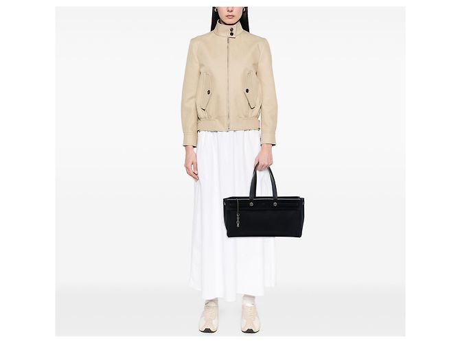 Borsa Tote Herbag Cabas MM Hermès in Toile e Vache Hunter nera Nero - vista 6