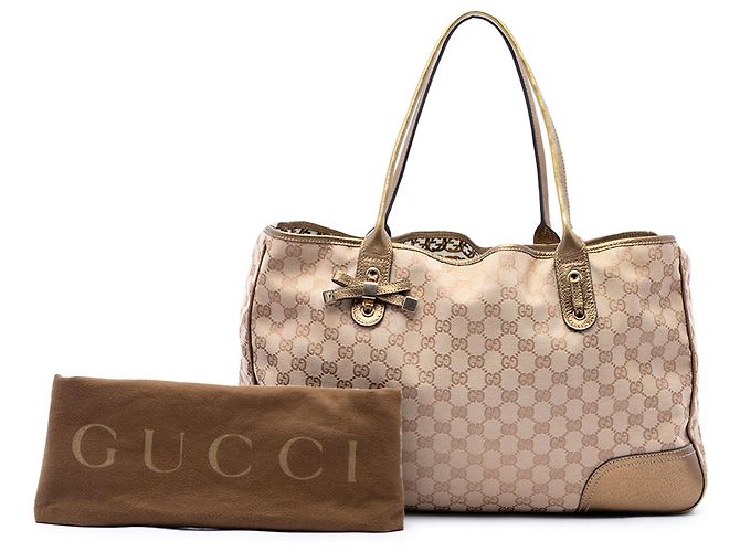 Borsa Tote Gucci GG Canvas Princy Beige - vista 7