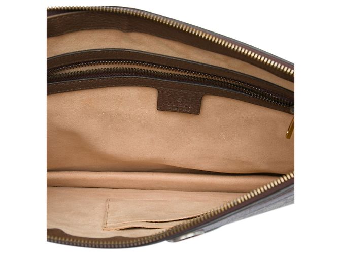 Clutch Gucci GG Supreme Web Ophidia Beige - vista 4