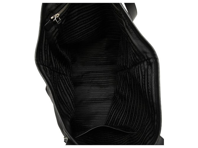 Borsa Tote Prada Tessuto nera Nero - vista 4