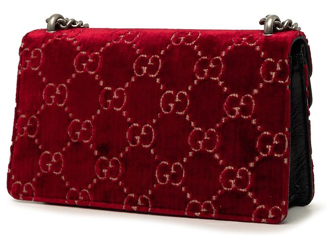Borsa a tracolla Dionysus in velluto GG Medium rossa Gucci Rosso - vista 2