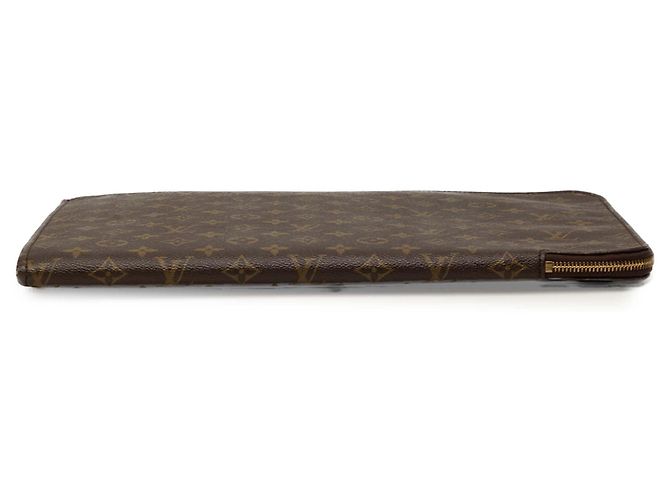 Sac business Portfolio Louis Vuitton Monogram Poche Documents Marron - vue 3
