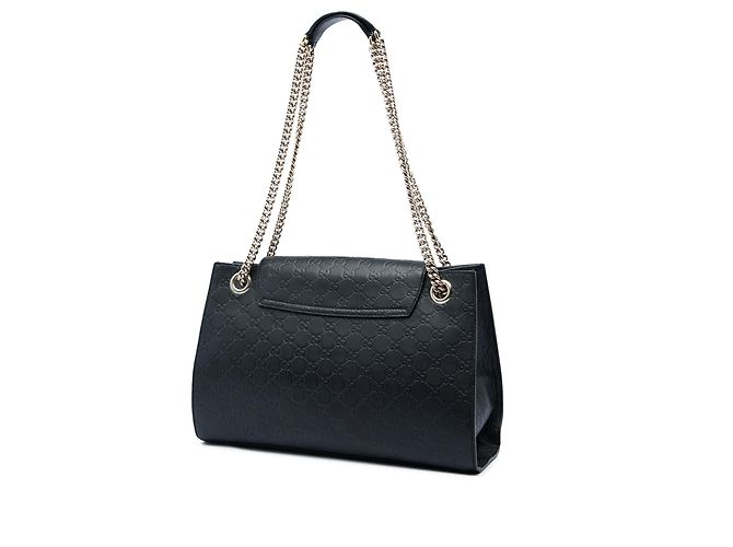 Borsa a tracolla Gucci Emily Large Guccissima Nera Nero - vista 2