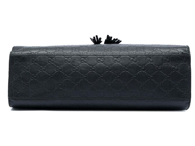 Borsa a tracolla Gucci Emily Large Guccissima Nera Nero - vista 3