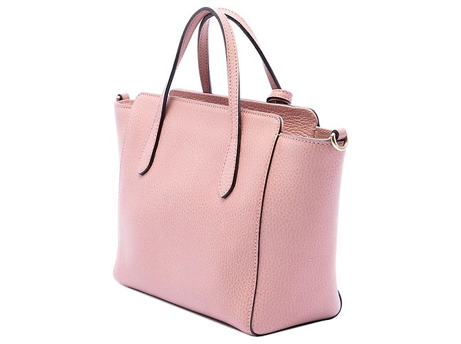 Mini Bolsa Swing Gucci em couro de bezerro rosa - vista 2