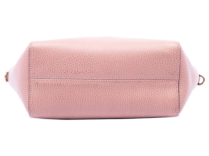 Mini Bolsa Swing Gucci em couro de bezerro rosa - vista 3