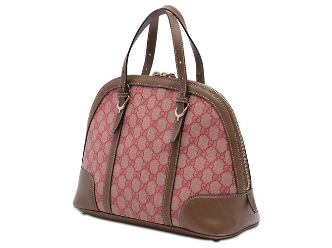 Borsa Dome Satchel Gucci Small GG Supreme Rosa - vista 2