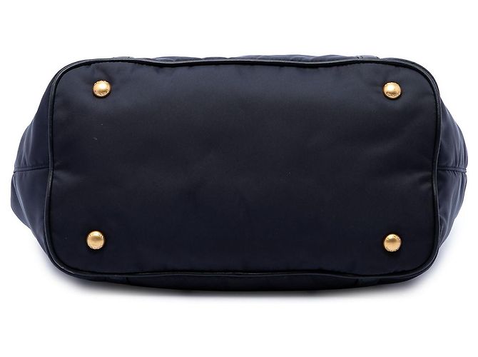 Prada Soft Calf Trimmed Tessuto Satchel in Schwarz - Ansicht 3
