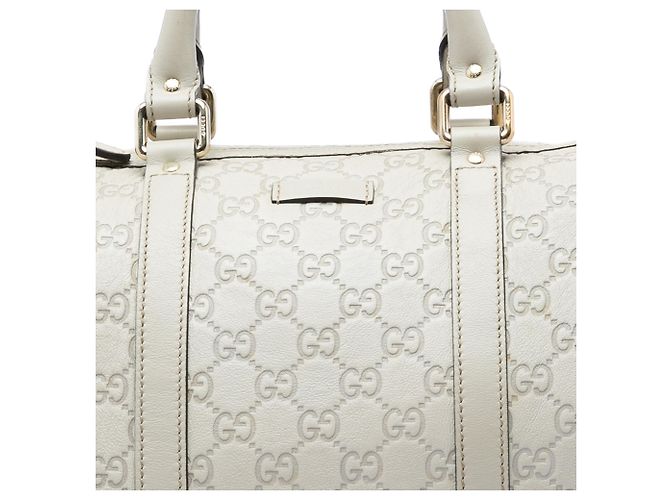 Borsa Boston Gucci Joy Guccissima Medium Bianca Bianco - vista 5
