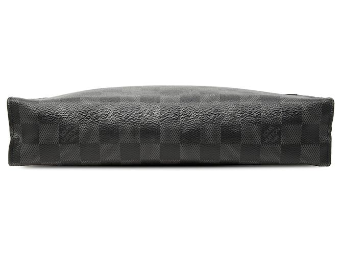 Borsa a pochette Louis Vuitton Damier Graphite Pochette Voyage MM nera Nero - vista 3