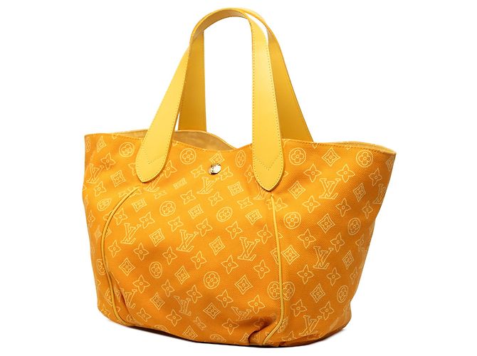 Saco Tote Louis Vuitton Monogram Cabas Ipanema PM Amarelo - vista 2