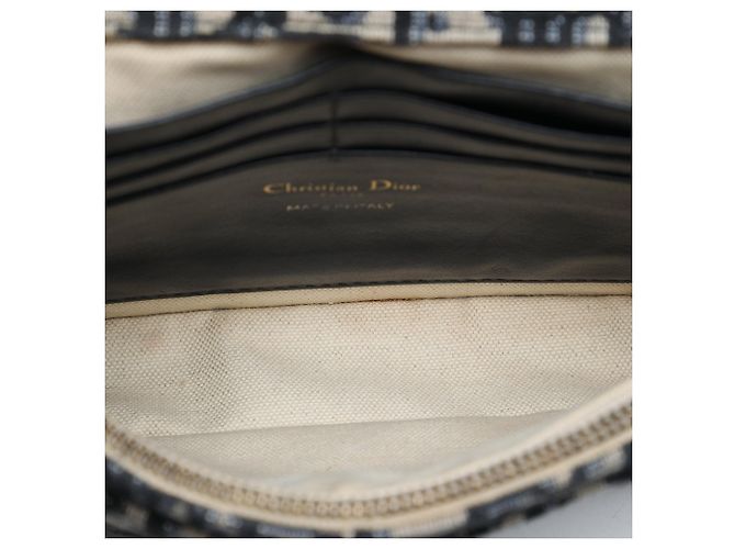 Autre Marque Borsa a tracolla Wallet on Chain Saddle Pouch in tela Dior Oblique blu - vista 4