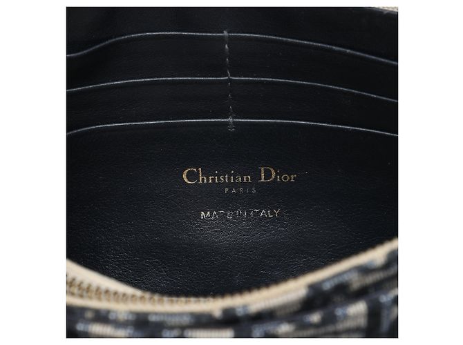 Autre Marque Borsa a tracolla Wallet on Chain Saddle Pouch in tela Dior Oblique blu - vista 5