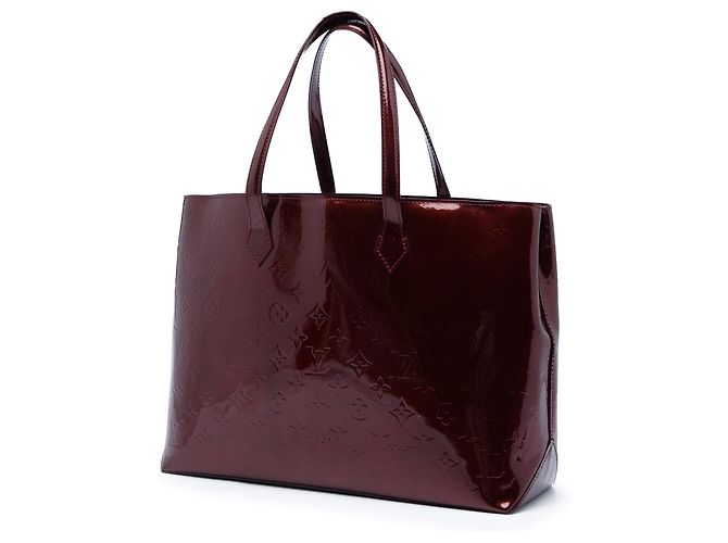 Borsa Tote Louis Vuitton Monogram Vernis Wilshire MM Rossa Rosso - vista 2