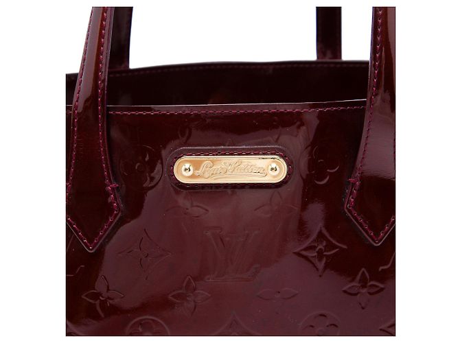 Borsa Tote Louis Vuitton Monogram Vernis Wilshire MM Rossa Rosso - vista 5