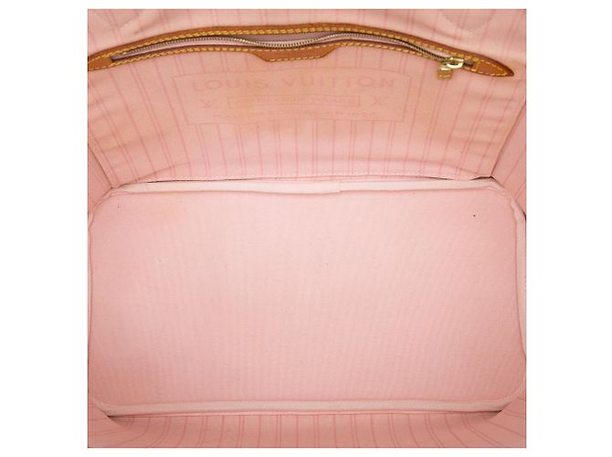Borsa Tote Louis Vuitton Damier Azur Neverfull MM bianca Bianco - vista 4