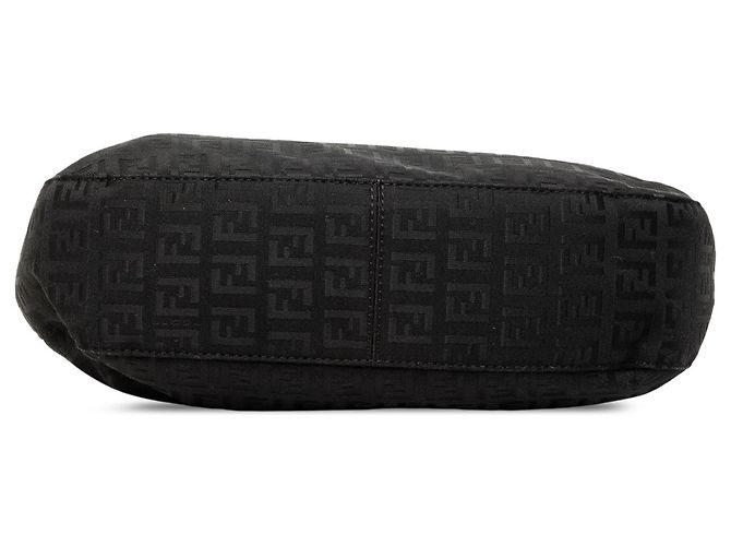 Borsa a tracolla Fendi Zucchino Canvas Nera Nero - vista 3