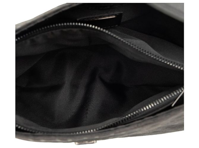 Borsa a tracolla Fendi Zucchino Canvas Nera Nero - vista 4