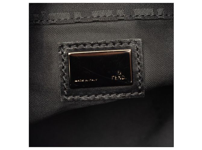 Borsa a tracolla Fendi Zucchino Canvas Nera Nero - vista 5