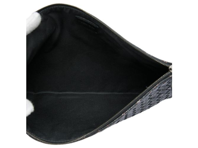 Clutch Micro Dot in Nappa Intrecciato Bottega Veneta nera Nero - vista 4