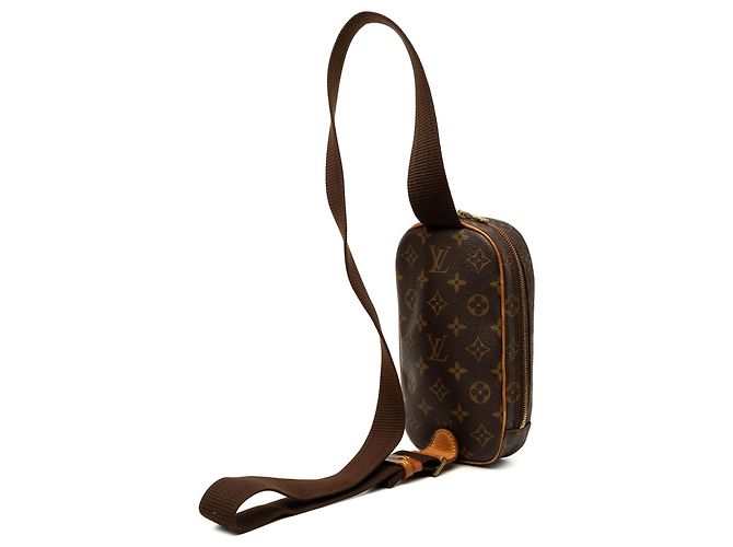 Borsa a tracolla Louis Vuitton Monogram Pochette Gange Marrone - vista 2