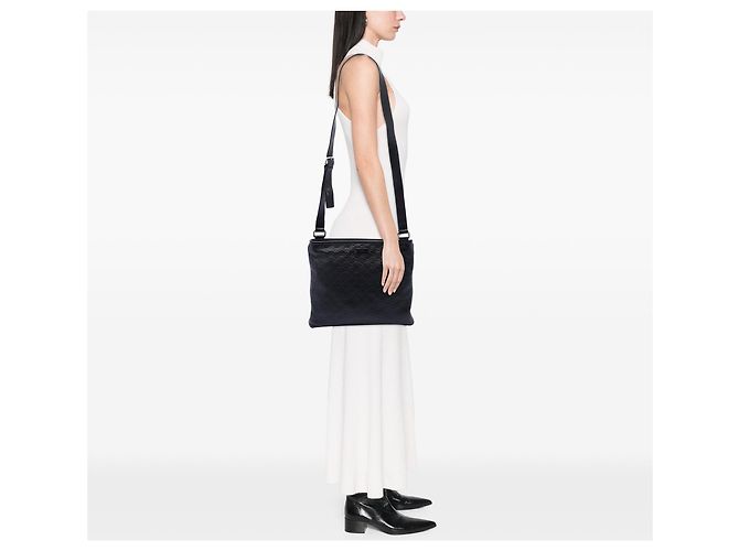 Borsa a tracolla Gucci Guccissima nera Nero - vista 6
