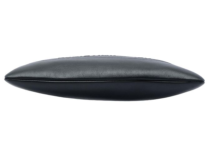 Autre Marque Dior Logo Zip-Clutch aus geprägtem Kalbsleder in Schwarz - vista 3